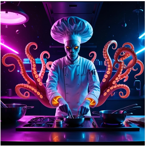 Chef aan het werk